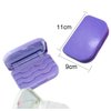 1 Piece 3-Tier Empty Eyelashes Storage Box with Makeup Mirror Plastic Eyelashe Case Lash Storage Case Eyelash Holder Organizer False Eyelash Case Storage Eyelashes Box, Purple