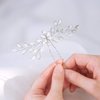 Unicra Bride Wedding Crystal Hair Pins Bridal Hair Pieces Wedding Hair Accessories for Women and Girls Pack of 1 (Silver)