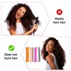 80 Pieces Hair Perm Rods Short Cold Wave Rods Plastic Perming Rods Hair Curling Rollers Curlers with Tail Comb & HairClips for Hairdressing Styling(Orange,Beige,Gray,Purple,4 Sizes)