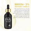 5% Minoxidil for Men and Women Hair Growth Serum Oil, 2.02 oz Hair Regrowth Serum with Biotin for Scalp Hair Loss, Natural Hair Regrowth Treatment for Stronger Thicker Fuller Healthier Hair