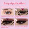 2Pcs Eyeliner Stencils Set 6 in 1 Reusable Templates for Winged Liner and Eyeshadow Includes Stickers and Pads Ideal Makeup Tool for Hooded Eyes and Eye Shadow Application