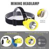 Yongkist Superbright LED Mining Light,Underground Mining Headlamp Coon Hunting Lights Waterproof LED Miner Light KL3.0LM Rechargeable Headlamp for Mining Hiking Fishing Hunting (Yellow)