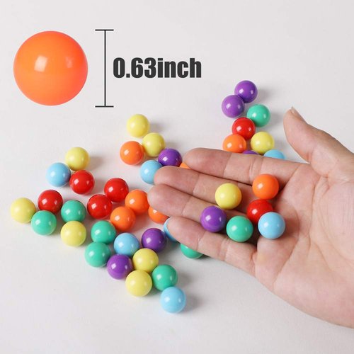 Laviesto Game Replacement Balls for Chinese Checker, 60 Pcs Solid Color Replacement Marbles for Chinese Checkers, Marble Run, Marbles Game(5/8 Inch/6 Colors)