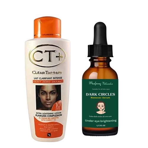 Unique Formulas Clear Therapy Carrot Body Lotion 16 FL OZ (With A Free Dark Circle Serum)