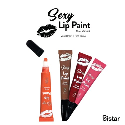 Sistar Sexy Lip Paint Cream Lip Gloss, Creamy and Rich, Highly Pigmented Long Lasting Waterproof Lip Tint Stain (Yummy Treat)