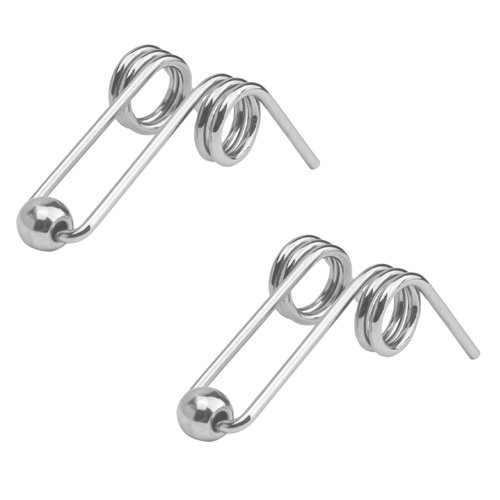 (2PCS) Double Return Torsion Springs for Curling Iron Rod - Part Replacement Accessories for Hair Rollers (Length: 24mm; Wire Diameter: 1.2mm)