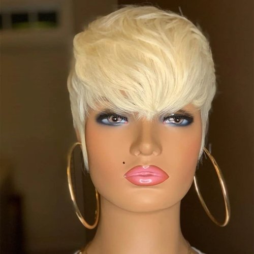 QITAQOTA Pixie Cut Wig 613 Pixie Cut Wig for Black Women Short Pixie Wigs for Black Women Wigs for Black Women Human Hair Halloween Cosplay Wig