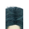 yuehong Short Dark Green Curly Wig Anime Wig Halloween Cosplay Costume Wig for Women with Purple Hairpins(Adult)