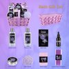 Spa Bath Gift Basket Set, Lavender Home Spa Gift for Women, with Shower Gel, Bubble Bath, Body Butter, Bath Salt, Bath Bomb, Bath Oil, Bath Soap,Gift Idea for Mother, Girlfriend, Wife