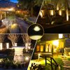 Romwish LED Landscape Spotlights, 10W Outdoor Spotlights for Yard, 3000K Warm White, 120V AC Spot Light with Ground Spike, Waterproof Landscape Lighting for House Garden Lawn Decorative - 2 Pack