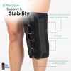 Alpha Medical 22” Long Adjustable Three Panel Orthopedic Knee Immobilizer – Supportive & Adjustable Side Panels – Knee Brace Stabilizer – Knee Immobilization L1830