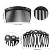 WILLBOND 24 Pcs Women's French Side Hair Clips - Plastic Twist Combs with 11/23 Teeth for Bridal, Wedding Veil and Girls