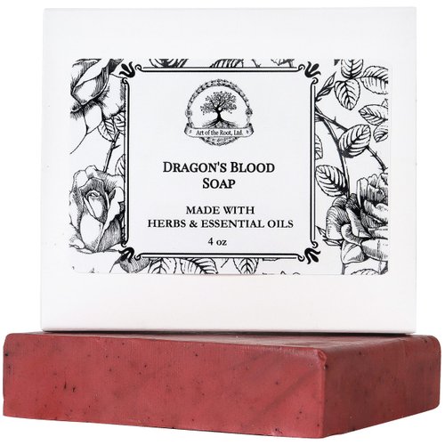 Art of the Root Dragon's Blood Soap Bar Handmade with Shea Butter & Essential Oils | Herbal Body Cleanser Bar | Conjure, Wiccan Pagan & Magick | Love Power Purification & Protection Rituals
