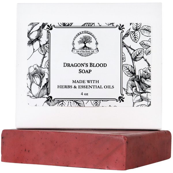 Art of the Root Dragon's Blood Soap Bar Handmade with Shea Butter & Essential Oils | Herbal Body Cleanser Bar | Conjure, Wiccan Pagan & Magick | Love Power Purification & Protection Rituals