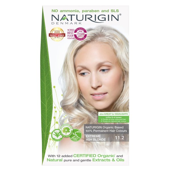 Naturigin Extreme Ash Blonde Hair Dye 11.2 - Permanent Hair Color with 100% Gray Coverage - Organic Ingredients, Argan Oil - Ammonia Free Hair Color for Women, Vegan, Cruelty-Free, Long Lasting