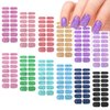 12 Sheets Glitter Nail Wraps, Nail Polish Strips Stickers, Shine Full Wrap Nail Polish Decals, Self-Adhesive Nail Art Decals Strips Manicure Kits Nail Art Designs for Women Girls
