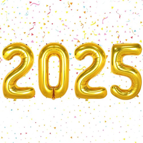 2025 Balloons Gold 40 inch 2025 Foil Number Balloons, New Years Balloons for New Years Decorations 2025, New Years Eve Party Supplies, Christmas, Birthday Party Decorations