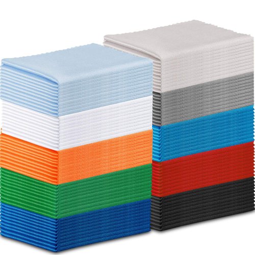 Frienda 100 Pieces Microfiber Cleaning Cloths 7 x 6 Inch Screen Microfiber Cloths for Smart Phones Laptops Tablets Lens TV Camera Lens Eyeglasses Glass Optical Cleaning Cloths