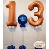 Number 18 Orange Balloons 40 Inch Giant Orange 18 Number Foil Helium Balloons for 18th Orange Birthday Party Supplies 18th Anniversary Events Decorations