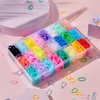 UUYYEO 1500 Pcs Colorful Hair Rubber Bands Small Elastic Hair Ties Kids Mini Hair Elastics Hair Braiding Bands with Organizer Box for Girls