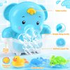 4 in 1 Bubble Bath Toys for Kids Ages 1-3 - Elephant Bathtub Bubble Machine with 3 Pack Swimming Bath Toys for Toddlers 3+ Baby Bath Toys for Kids Ages 4-8 Floating Wind Up Toys for 3+
