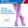 CRS Cross Figure Skating Socks (2 Pair) Premium Knee High Tights for Ice Skates, Footed Skate Socks, Ice Skating Socks, Dance (Pivot Purple)