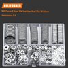 900 Pieces 304 Stainless Steel Flat Washers for Screws Bolts, HELIFOUNER Assorted Kit, Lock Metal Washers (M2 M2.5 M3 M4 M5 M6 M8 M10 M12)