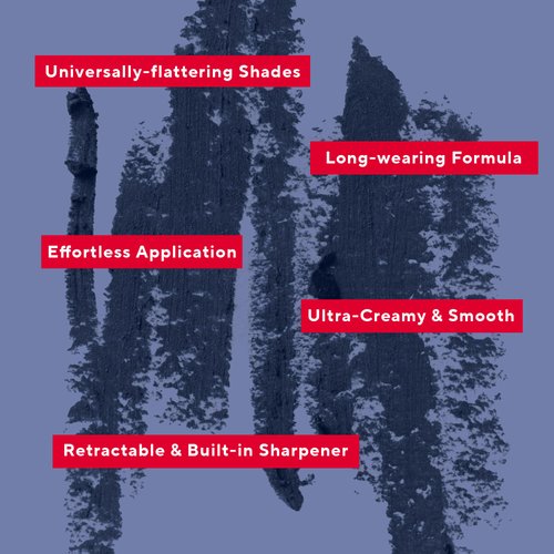 Mirabella Retractable Eye Definer Gel Eyeliner Pencil, Richly Pigmented Color Eyeliner Offers All-Day Wear for Precise and Sultry Looks with Hydrating Antioxidants Vitamin E and C, Midnight