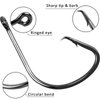 Fishing Circle Hooks Strong High Carbon Steel Offset Catfish Fishing Hooks for Bass Trout Freshwater Saltwater #6 100pcs