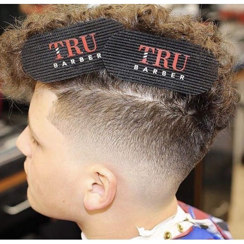 TRU BARBER HAIR GRIPPERS ® BUNDLE PACK 6 PCS for Men and Women - Salon and Barber, Hair Clips for Styling, Hair holder Grips (Black/Red)