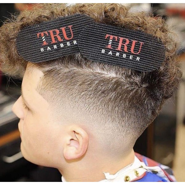 TRU BARBER HAIR GRIPPERS ® BUNDLE PACK 6 PCS for Men and Women - Salon and Barber, Hair Clips for Styling, Hair holder Grips (Black/Red)