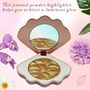 Three (3) Highlighting Face Powder Illuminator - Bighiza Girls Do It Better - Glow Highlighters Natural Shimmer Powder Makeup - 1 Pink Shimmer & 2 Gold Shimmer