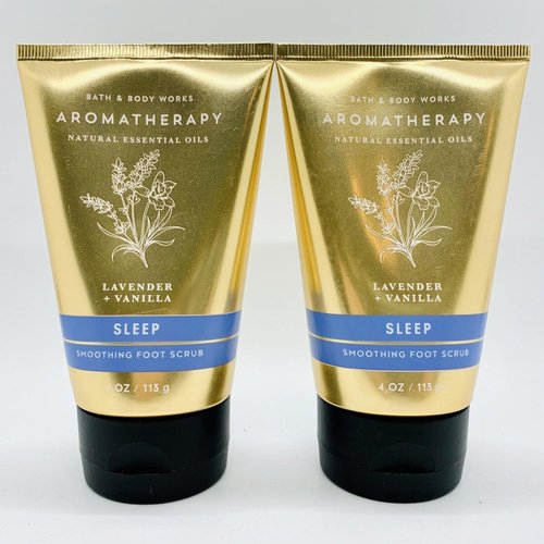 2 AROMATHERAPY SLEEP LAVENDER VANILLA SMOOTHING bath Body FOOT SCRUB 4oz