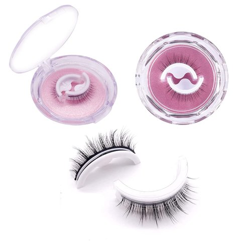 Self-Adhesive Eyelashes, Ksndurn Reusable Thin False Eyelashes - Non-Slip Waterproof False Lashes Without Glue