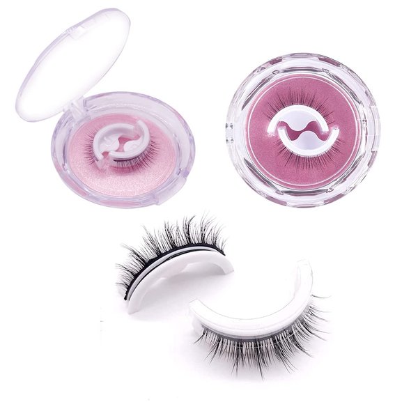 Self-Adhesive Eyelashes, Ksndurn Reusable Thin False Eyelashes - Non-Slip Waterproof False Lashes Without Glue
