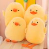 DEYI Plush Duck Stuffed Animal Soft Toys Yellow Duckling Stuff,Gifts for Friends and Children Christmas,Cute Yellow Throw Pillow (Short-Legged Yellow Duck,15.7in)