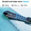 4PCS Car Windshield Wiper Blade Strips, DIY Silicone Car Frameless Window Boneless Replacement, Auto Adjustable Insert Rubber Wiper Blade Refills, Universal for SUV Truck Van