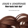 Light Mountain Natural Hair Color And Conditioner - Chestnut - 4 Fl Oz With Pack of Hair Clips