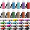 Huquary 100 Pack Lip Balm Holder Solid Color Lip Balm Keychain Holder Clip on Lipstick Sleeves Elastic Lipstick Holders for Purse Car Keychain