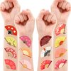 100 PCS Folding Fans Birthday Party Decorations Favors Supplies Hand Fans Japanese Chinese Temporary Tattoos Stickers Gifts Girls Boys Classroom School Prizes Reward