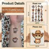 80 PCS Cowboy Temporary Tattoos for Party Supplies, Temporary Tattoo Stickers for Birthday Parties, Animal Tattoos Party Favor Activities, Waterproof Temporary Tattoos. (80 PCS Brown)