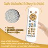 TuiVeSafu Baby TV Remote Control Toy with Music Sound and Light, Toddler Realistic Play TV Remote Toys Early Educational Learning Toy with 3 Language Musical Toy for 6-36 Months(White)