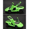 Alloy Collectible Green Lambo Toy Cars Model Pull Back Vehicles Diecast with Light & Sound