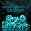FONVGOGO Glow in The Dark DND Dice Metal Dungeons and Dragon Dice of 7 Polyhedral Dice Set Hollow Metal Vine D&D Dice D and D RPG Dice for Role Playing Game (Vine Glow Blue)