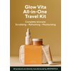 AROMATICA Glow Vita Trial Kit - Travel Size Skin Care Set [Vitamin C Serum 0.5 fl.oz, Facial Scrub 0.5 fl.oz, Goodnight Cream with Retinol 1oz] - Travel Kit for Women | Gift Set for Glass Skin