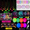 Winrayk Glow in the Dark Neon Birthday Party Decorations, Neon Balloon Arch Kit with Backdrop Tablecloth Hanging Swirl UV Neon Balloon, 130Pcs Adult Teen Kid Girls Boys Glow in the Dark Party Supplies