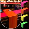 Newwiee 8 Pcs Neon Glow Party Table Runner Neon Party Supplies for Neon Party Supplies Fluorescent Neon Birthday Wedding Party Favors Kitchen Table Decorations, 70.87 x 11.81 Inch