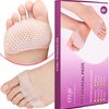 Metatarsal Pads for Women Mens 12pack, Upgraded Thickness Reusable Silicone Gel Metatarsalgia Cushions Foot Pads Ball of Foot Pain Relief, Ball of Foot Cushions for Women White