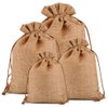 Lucky Monet 25/50/100PCS Burlap Gift Bags Wedding Hessian Jute Bags Linen Jewelry Pouches with Drawstring for Birthday, Party, Wedding Favors, Present, Art and DIY Craft (100Pcs, Coffee, 3” x 4”)