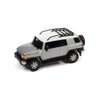 2007 FJ Cruiser Titanium Silver Metallic with White Top and Roofrack Classic Gold Collection Series Limited Edition 1/64 Diecast Model Car by Johnny Lightning JLCG030-JLSP278A